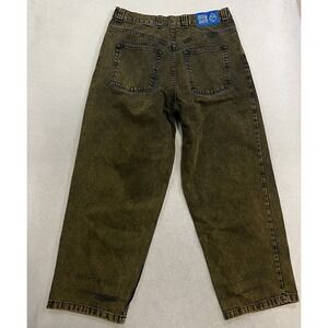 Big Boy Jeans Polar Skate Co. Jeans Men's Large Baggy Yellow Black Skater